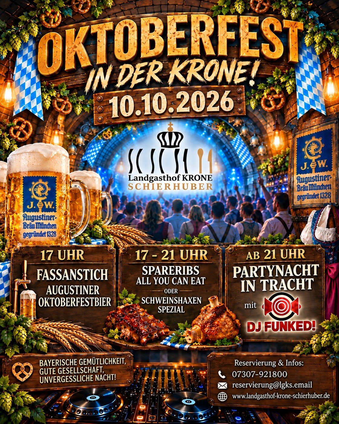 Oktoberfest Dirndl Party mit DJ Funked